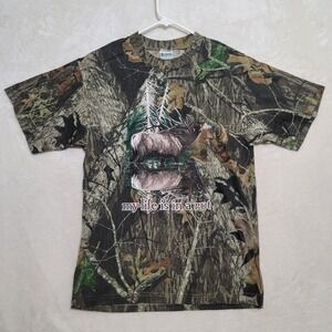 Mossy Oak Mens Camo T Shirt L Large Short Sleeve Casual Camouflage Sportex